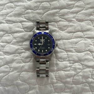 Invicta Silver and Blue Men's Watch